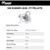 imageSIG SAUER Dagger Lead 177 Pellets for ASP CO2 Airguns PelletFiring Air Pistols Break Barrel ampamp PCP Air Rifles  HighPerformance Domed Air Ammunition for Plinking ampamp Competition