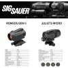 imageSIG SAUER ROMEO5 Gen II 1x20mm 2 MOA Red Dot Sight ampamp 3x22mm JULIET3Micro Magnifier Combo Kit  Durable Waterproof Adjustable Shooting Optic Package