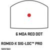 imageSIG SAUER RomeoX SIGLOC PRO Red Dot Sight  Compact Enclosed Pistol Optic with 5Point Mounting ampamp MOTAC  20K Hour Runtime 15 Brightness Settings ampamp CoWitness Height DesignBlack