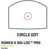 imageSIG SAUER RomeoX SIGLOC PRO Red Dot Sight  Compact Enclosed Pistol Optic with 5Point Mounting ampamp MOTAC  20K Hour Runtime 15 Brightness Settings ampamp CoWitness Height DesignBlack