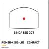 imageSIG SAUER RomeoX SIGLock Compact Red Dot Sight  Rugged Durable Aluminum Lightweight Waterproof MOTAC Fully Enclosed Reflex Sight with 15 Illumination Settings6 MOA Red Dot