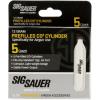 imageSig Sauer 12 Gram Prefilled CO2 Cylinders for Airguns  Compact Lightweight Replacement CO2 Cartridges with Stable Power Output for ASP Air Pistols ampamp Air Rifles5 Cylinders