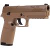 imageSig Sauer P320 CO2 SemiAuto Chambered in 177 Caliber 12 Gram 30 Round Blowback NextGeneration Pellet Gun Air PistolCoyote Tan