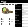 imageSig Sauer ROMEO1PRO 1x30mm 6 MOA Red Dot Sight  Compact Durable Aluminum CorrosionResistant Waterproof Open Reflex Sight with Protective ShroudFlat Dark Earth