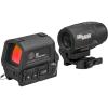 imageSIG SAUER ROMEO8TAMR 1x40mm Red Dot Sight ampamp JULIET3TMICRO 3x22mm Magnifier Combo  Waterproof ElectroOptics Kit with QBCD 20 Reticle ampamp MOTAC  Durable Compact Sight Set for Tactical Use