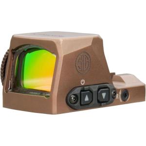 imageSIG SAUER RomeoX PRO PistolMounted Red Dot Sight  Durable Aluminum Lightweight Waterproof MOTAC Miniature Open Reflex Sight with 15 Illumination SettingsFlat Dark Earth
