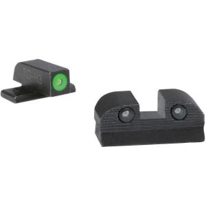 imageSIG SAUER XRAY3 Enhanced Visibility 3Dot Tritium DayNight Pistol Sights  HighContrast Green Front Sight ampamp BlackedOut Rear Sight Compatible with Sig Sauer PistolsSquare Notch