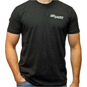 imageSig Sauer Mens Crew Neck Short Sleeve Tee  Lightweight Breathable Cotton Casual Everyday Active Shooting Logo TShirtBlack