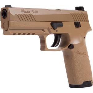 imageSig Sauer P320 CO2 SemiAuto Chambered in 177 Caliber 12 Gram 30 Round Blowback NextGeneration Pellet Gun Air PistolCoyote Tan