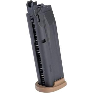 imageSig Sauer ProForce 21Round Airsoft Magazines Compatible with P320 M18 Air Guns  Green Gas Housing  Tan or Black Base PlateTan Plate