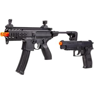 imageSig Sauer SIG1 MPX Spring Operated Airsoft Rifle SIG1 MPX Airsoft Spring Rifle Kit with P226 Spring PistolMPX Airsoft Spring Rifle Kit with P226 Spring Pistol