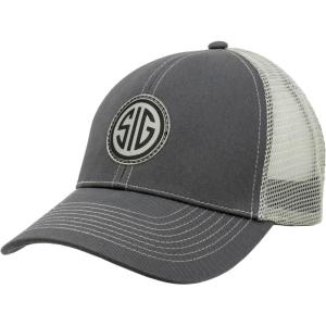 imageSig Sauer Unisex Mark Woven Patch Adjustable Breathable Mesh Panels Active Sports Outdoor Range Shooting Hunting Trucker Hat