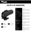 imageSIG SAUER JULIET4 4X Magnifier  Durable Compact Waterproof Adjustable Quick Release PowerCam  M1913 Picatinny Red Dot Sight MagnifierBlack