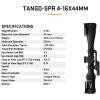 imageSIG SAUER TangoSPR 416x44mm 30mm Tube Second Focal PlaneSFPF2 Shockproof Waterproof Fogproof Tactical Riflescope  MOA BDC1 Reticle SPR Scope Mount FlipBack Caps Included SOTS44000