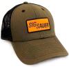 imageSig Sauer Unisex Leather Patch Adjustable Breathable Mesh Panels Sports Outdoor Shooting Hunting Military Green Trucker Hat