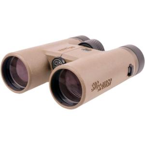 imageSIG SAUER Canyon HD Durable Fogproof Waterproof IPX7 Rated TripodAdaptable Hunting Binoculars with Multicoated Lenses Harness Strap Covers ampamp Case Included Flat Dark Earth  12x50mm10 x 42 mm