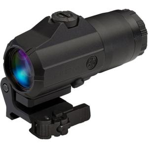 imageSIG SAUER JULIET4 4X Magnifier  Durable Compact Waterproof Adjustable Quick Release PowerCam  M1913 Picatinny Red Dot Sight MagnifierBlack