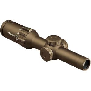 imageSIG SAUER TANGO6T 16x24mm 30mm Tube Second Focal Plane  F2 Durable IPX8 Waterproof Fogproof Flat Dark Earth Hunting Riflescope with FL6 Hellfire Illuminated Reticle  Throw Lever IncludedDWLR6 Reticle  F1 Illuminated Reticle