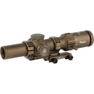 imageSIG SAUER TangoMSR LPVO 110X28mm 34mm Tube F2SFP MSR BDC10 Reticle Durable Shockproof Waterproof Fogproof Hunting Rifle Scope AlphaMSR Mount Lens Covers ampamp Throw Lever IncludedCoyote Tan