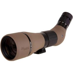 imageSig Sauer OSCAR8 2755x80mm Tactical Hunting Durable Lightweight Waterproof Fogproof 15 Inch Adjustable Aluminum Angled Monocular Spotting Scope  Neoprene Cover Included