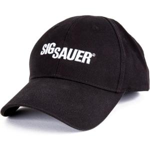 imageSig Sauer Unisex Classic Twill Durable Breathable Cotton Adjustable Active Sports Outdoor Range Shooting Hunting Black Cap