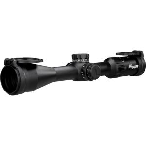 imageSIG SAUER WHISKEY4 624X50mm 30mm Tube F1FFP Durable Accurate Waterproof Fogproof Black Hunting Shooting Riflescope FlipBack Caps ampamp Throw Lever IncludedMOA Milling Hunter 20 Illuminated Reticle