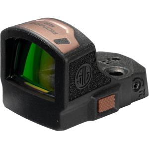 imageSIG SAUER RomeoRS Compact Reinforced Steel 8 Brightness Modes Gun Dot Sight with Aspherical Glass Lens  Compatible with Optic Ready P365  Red DotGreen Dot OptionsRose Shroud